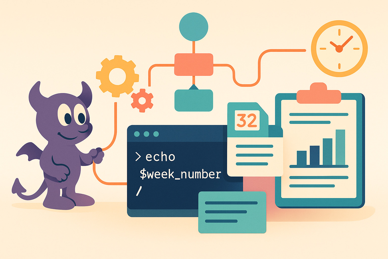 Automating Weekly Reports with Week Number Variables in BSD